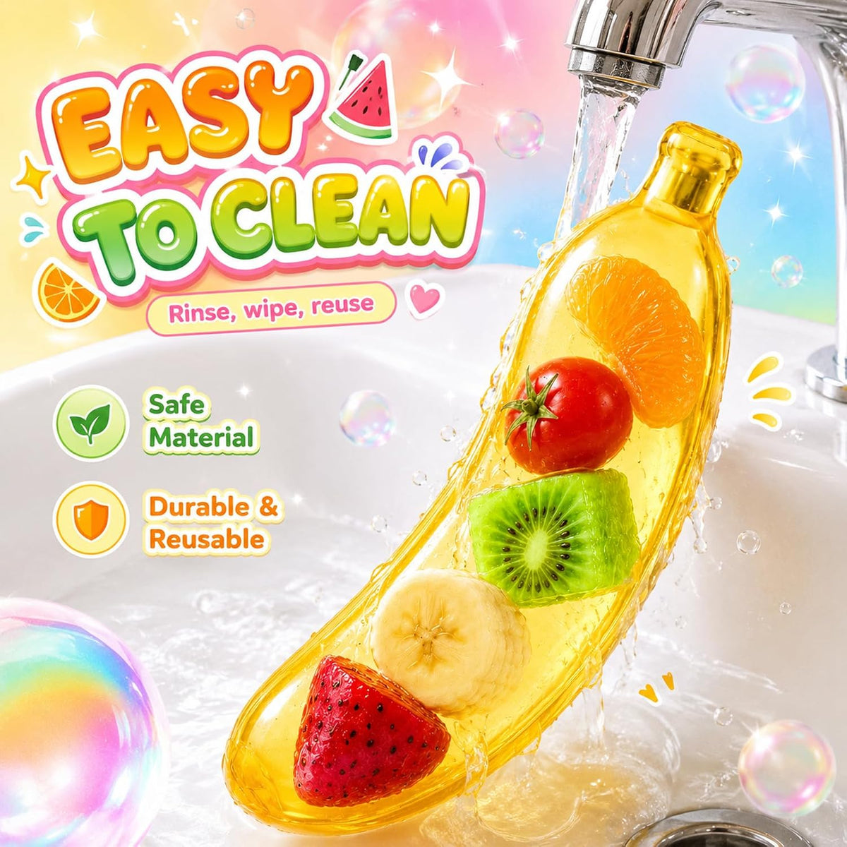 Squishy Toy - Vaseline Jelly Transparent Banana (Hard Maltose) (7 cm)