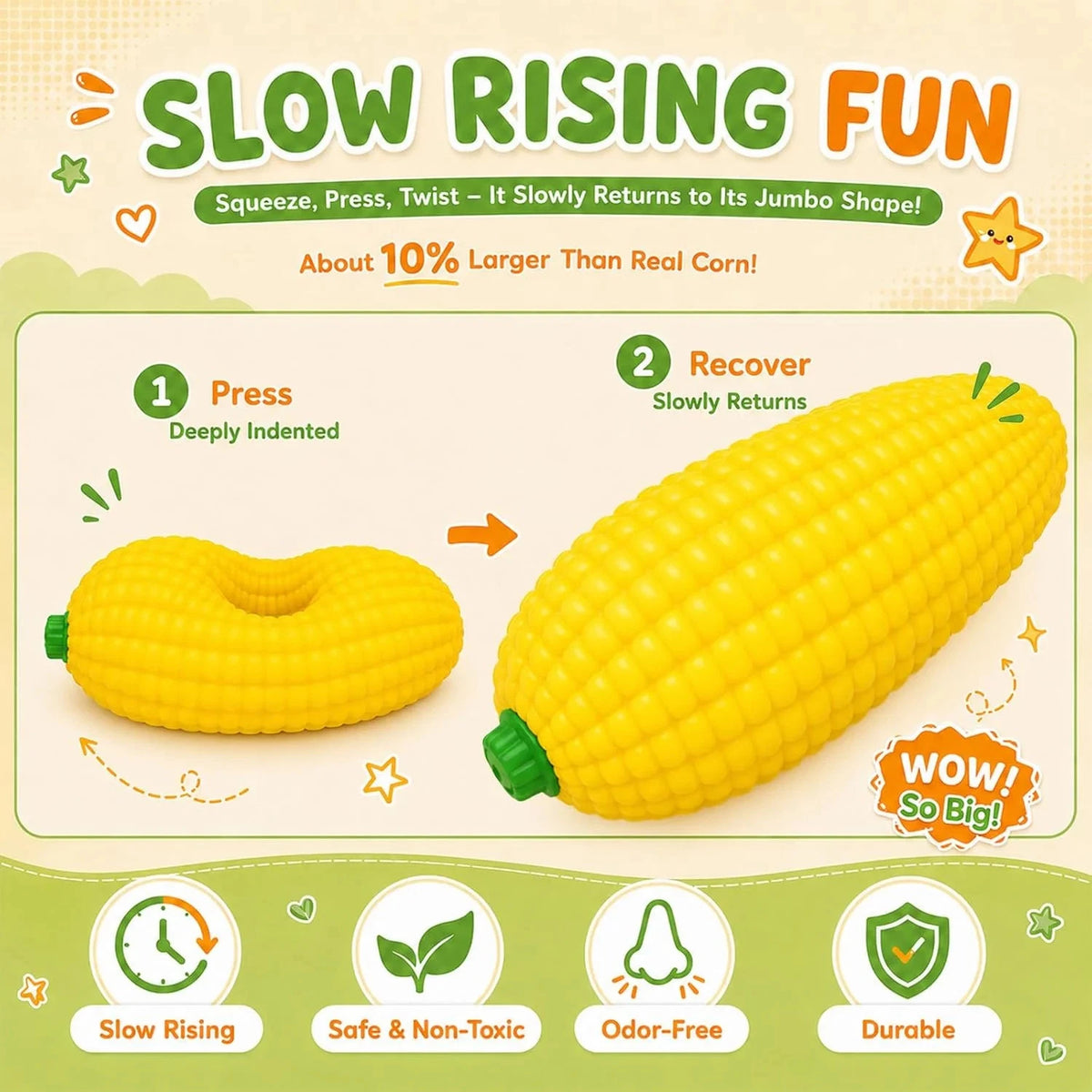 Squishy Toy - Jumbo Large Soft Corn (25 cm)