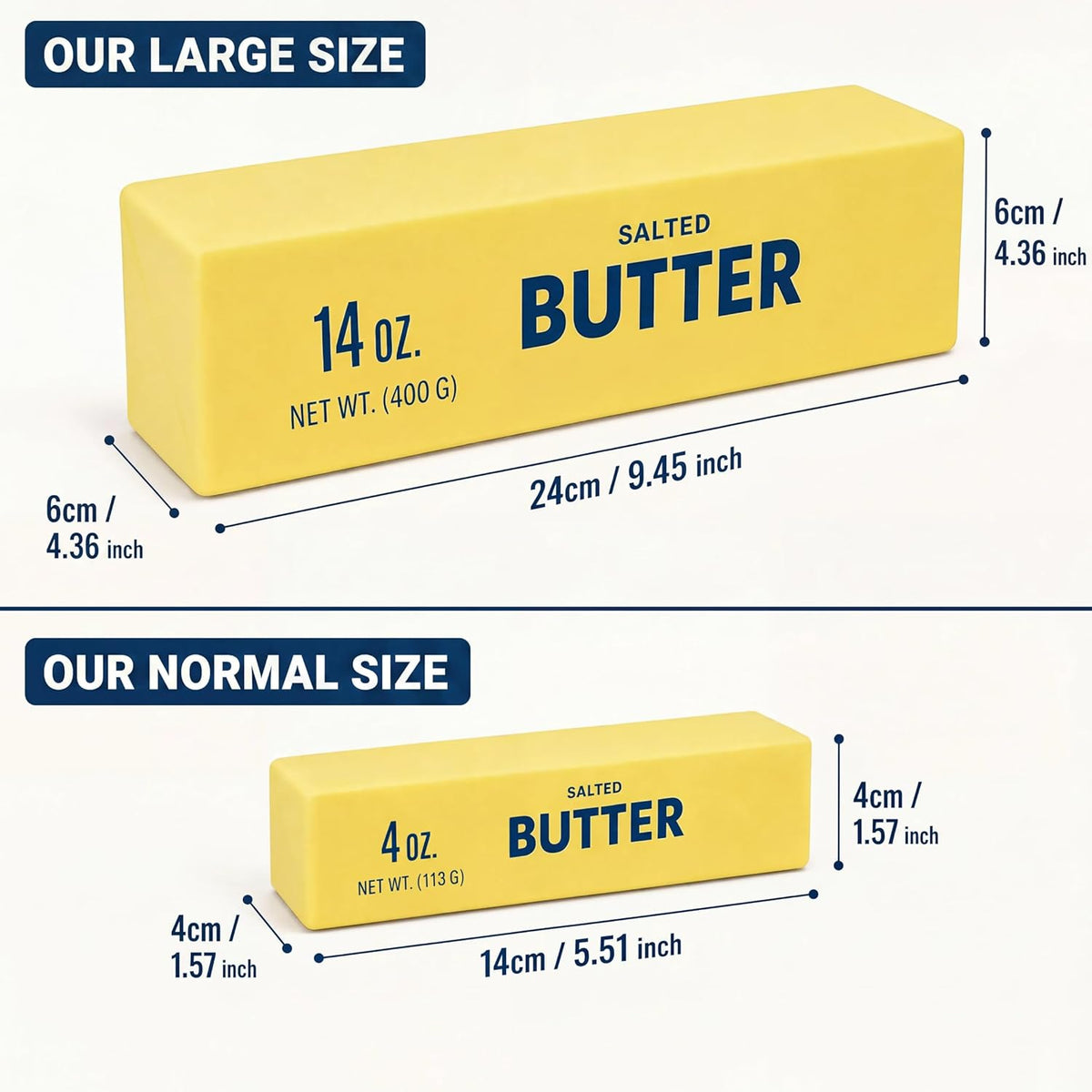 Squishy Toy - Medium Butter (14 oz) - Yellow