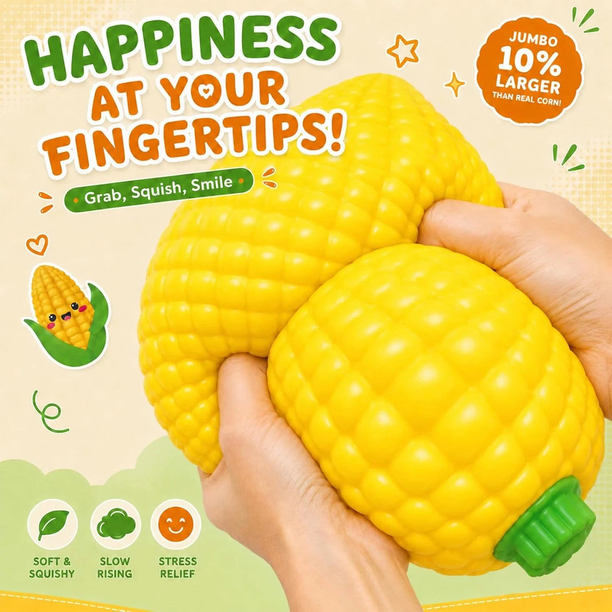 Squishy Toy - Jumbo Large Soft Corn (25 cm)