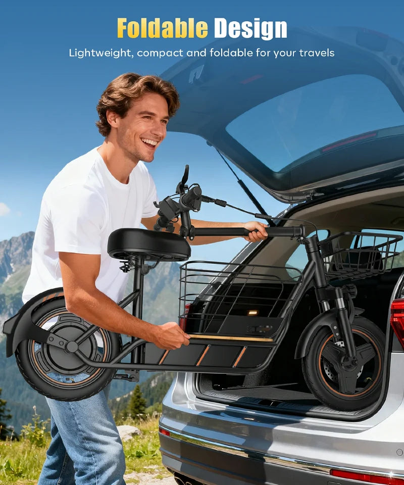 FREEBOY H14 Electric Scooter – 600W Motor, 36V 10Ah Battery, 22-Mile Range, 14" Pneumatic Tires