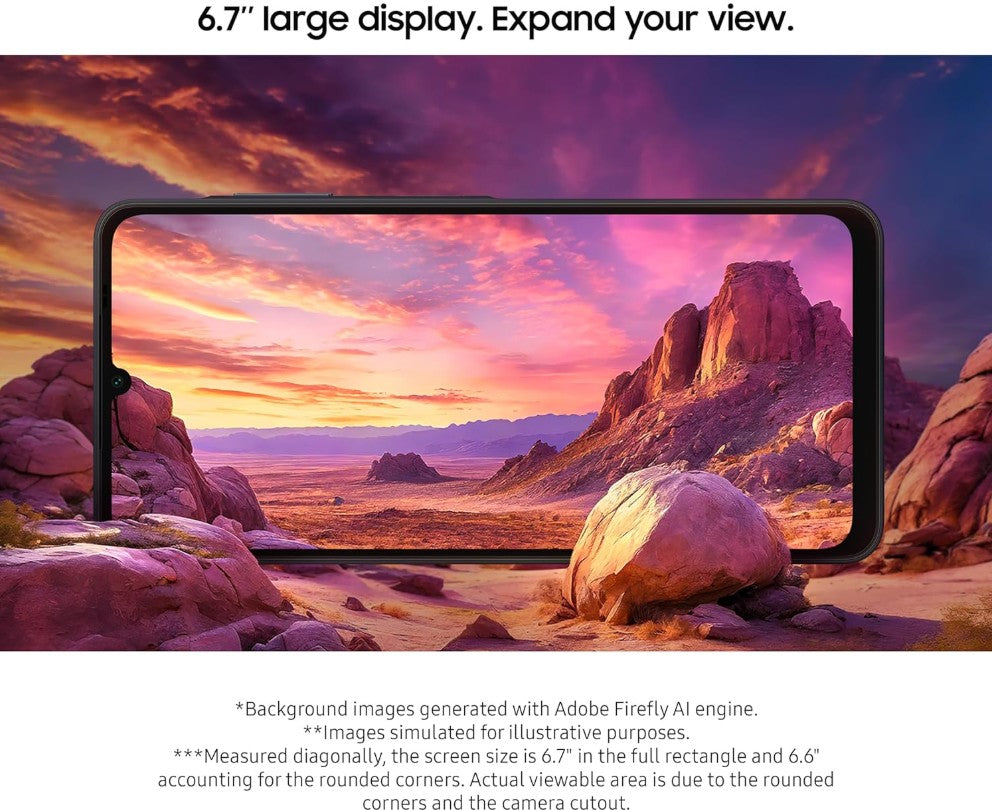 Samsung Galaxy A06 4G/LTE – 6.7″ Display, 50MP Dual SIM, Unlocked (SM-A065M/DS) (NEW)