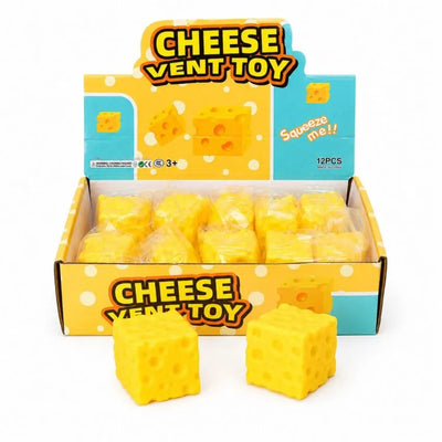 Squishy Toy - Mini Cheese Soft Squeeze (Square Shaped)