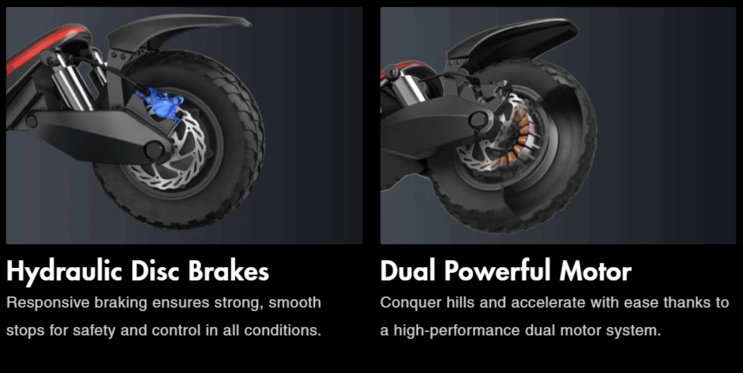OKAI Panther ES800 Electric Scooter – Dual Motor, High-Speed Performance, 11" Off-Road Tires, Long Range
