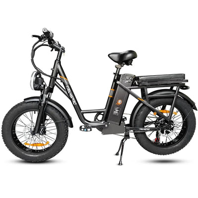 TRANSPro E21 Fatbike Electric Bike – 750W Motor, 48V 26Ah Battery, 50–55 Mile Range, 20" Fat Tires