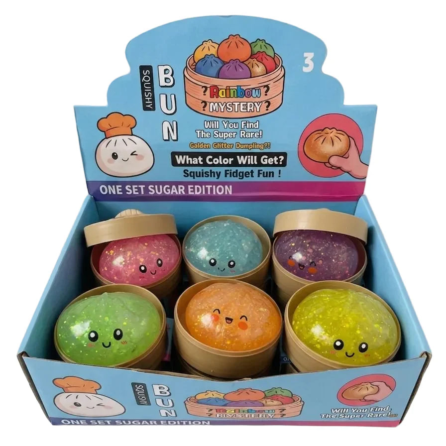 Squishy Toy - Glitter Dumpling (12 in a Display Box)