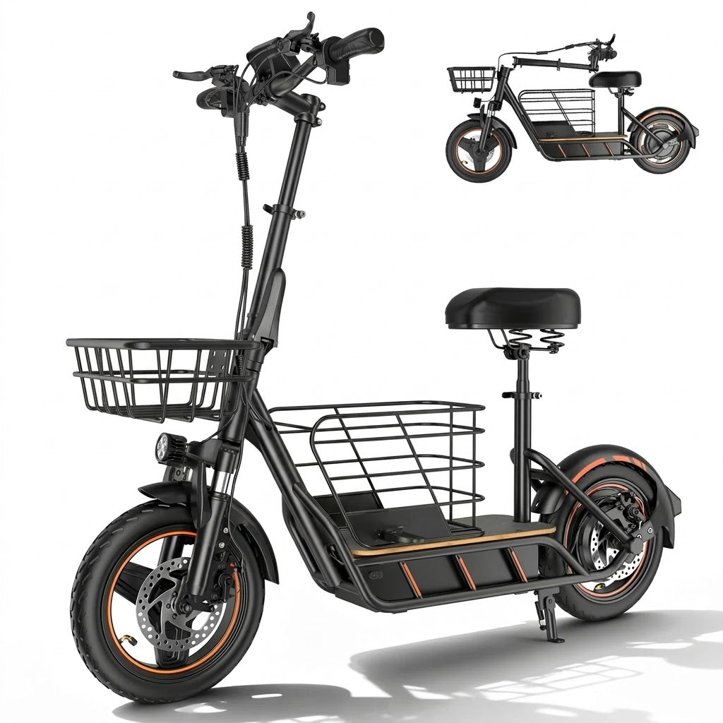 FREEBOY H14 Electric Scooter – 600W Motor, 36V 10Ah Battery, 22-Mile Range, 14" Pneumatic Tires