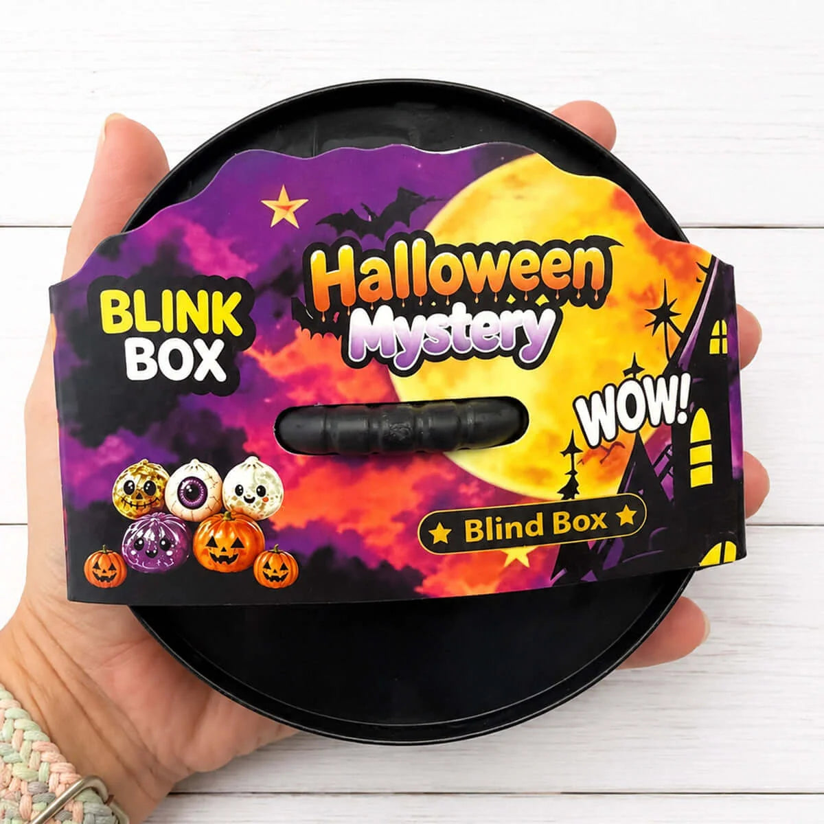 Squishy Toy - Halloween Shiny Glitter Dumpling w/ Jelly Beans Inside "LIGHT UP"