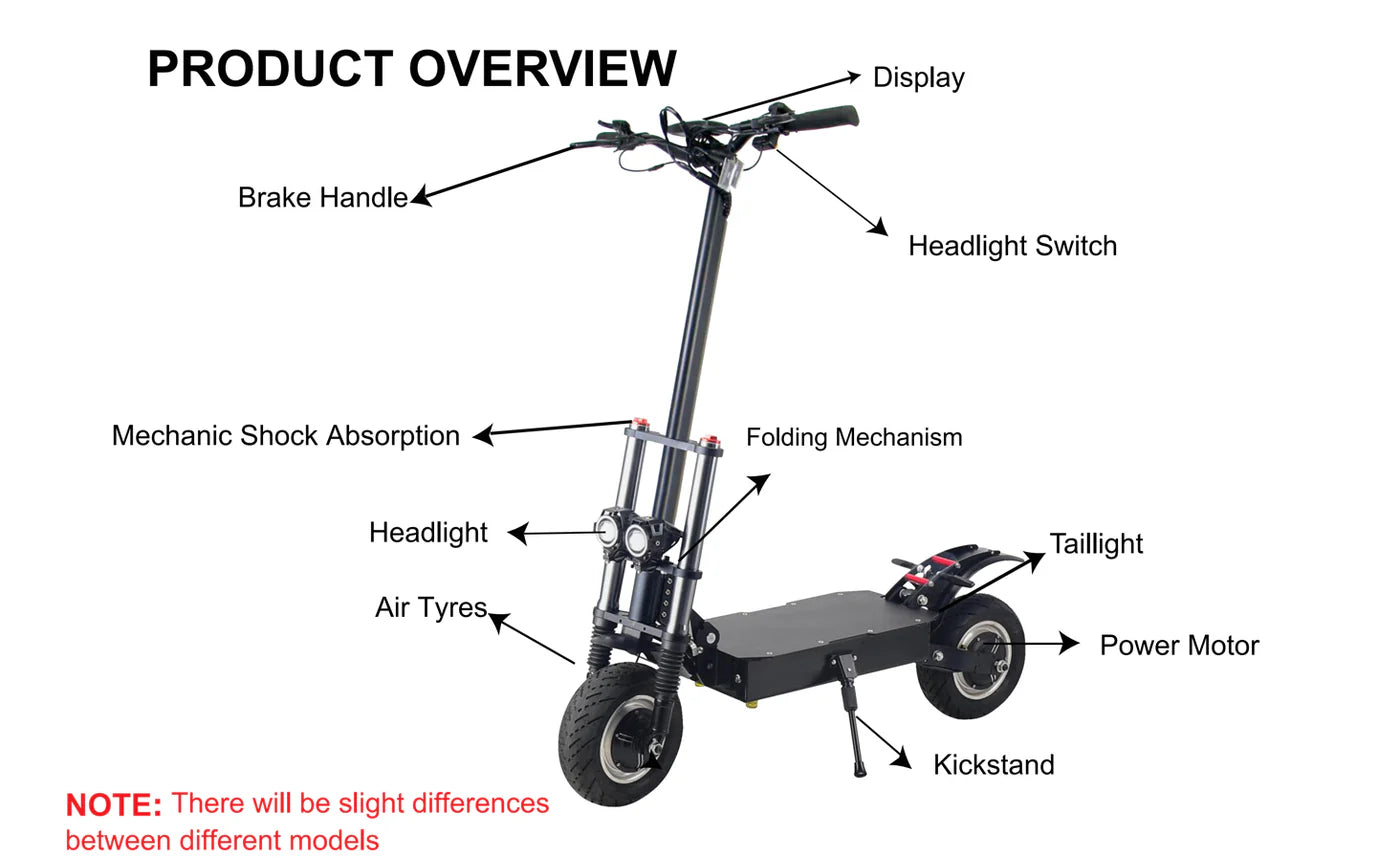 Freeboy J30 Max Dual Motor Electric Scooter – 5600W Peak Power, 60V Battery, 11" Off-Road Tires