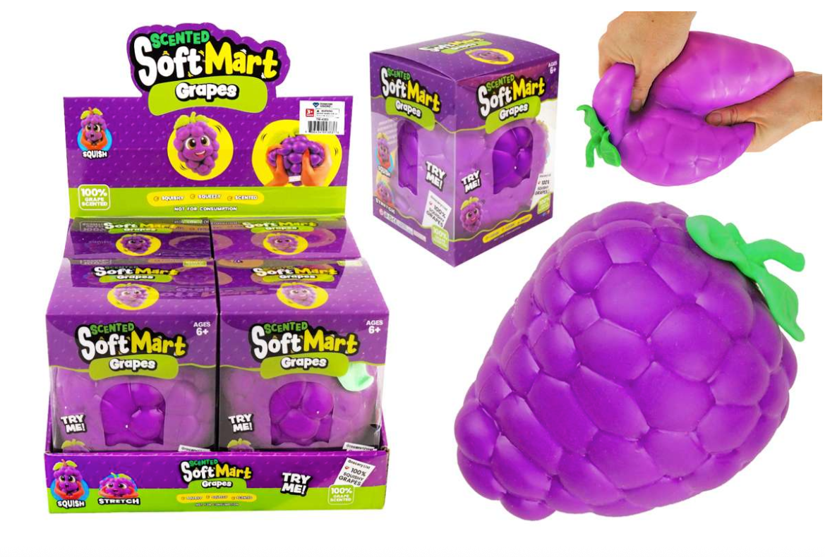 Squishy Toy - Jumbo Soft Grape (15cm)