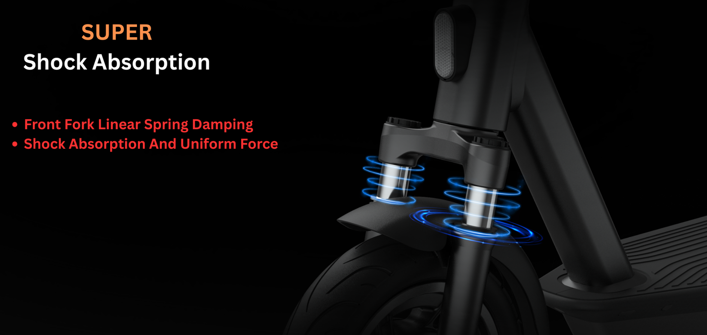 Yadea KS7 Pro Electric Scooter – 500W Motor, Long-Range Commuter Scooter with 10" Tires & Dual Suspension