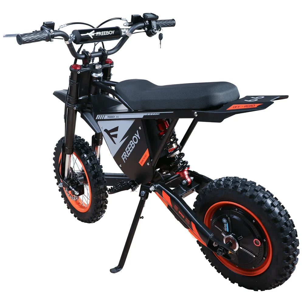 FREEBOY Y66 Electric Dirt Bike – 3000W Motor, 48V 30Ah Battery, 31-Mile Range, 12" Off-Road Tires