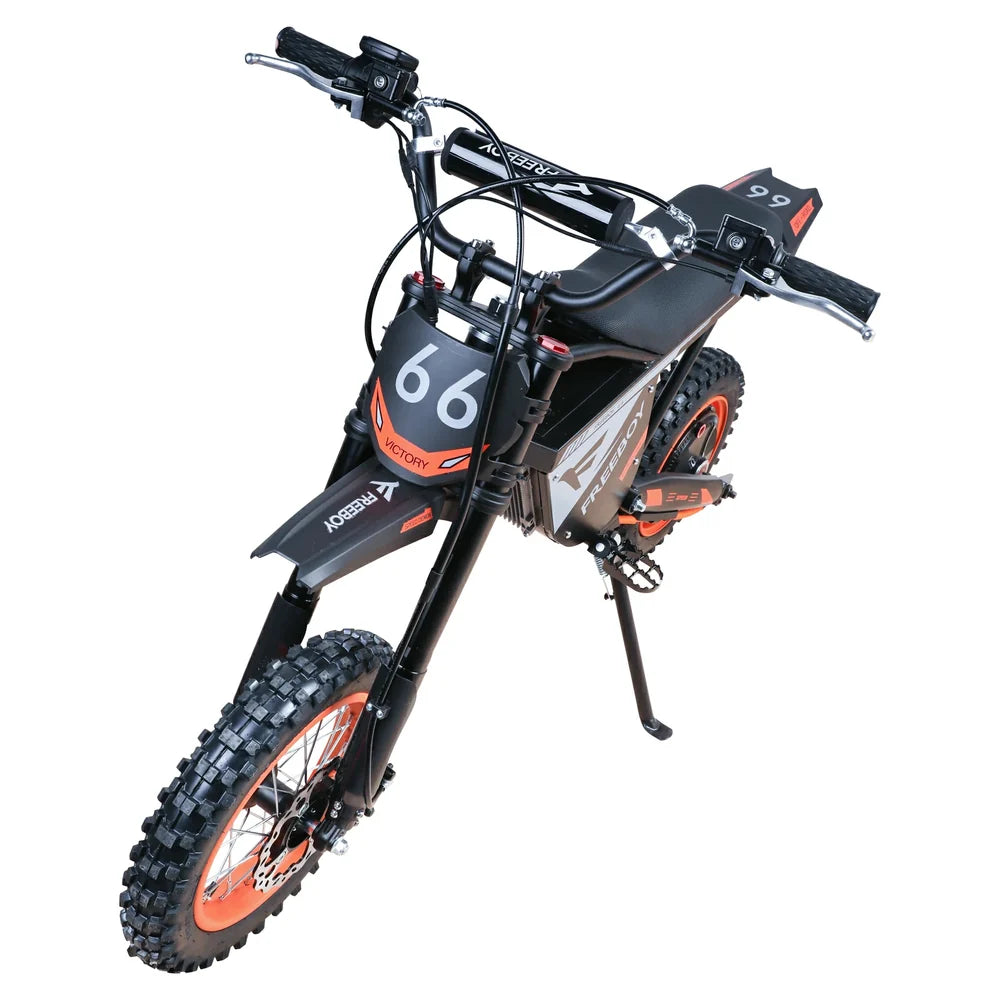 FREEBOY Y66 Electric Dirt Bike – 3000W Motor, 48V 30Ah Battery, 31-Mile Range, 12" Off-Road Tires