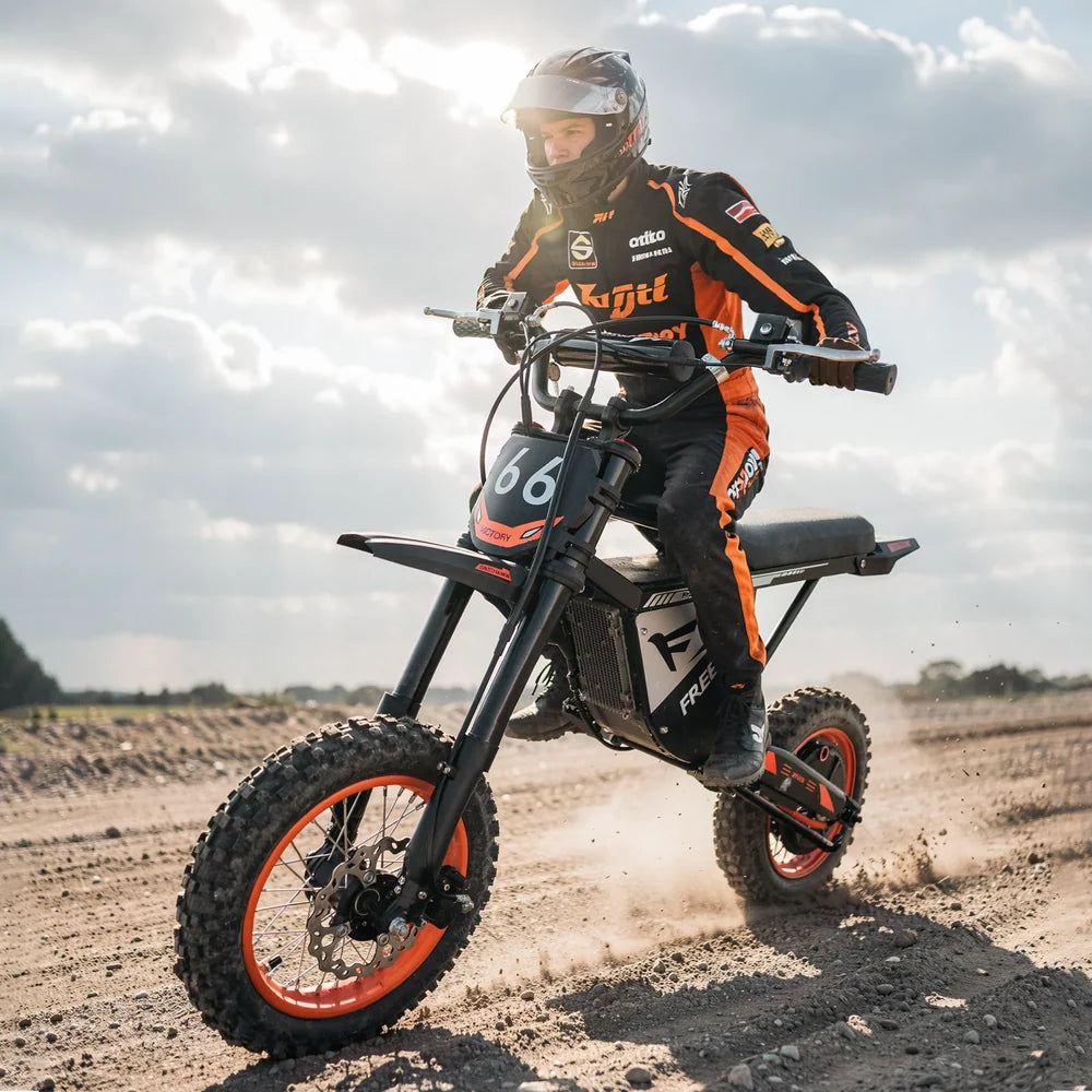 FREEBOY Y66 Electric Dirt Bike – 3000W Motor, 48V 30Ah Battery, 31-Mile Range, 12" Off-Road Tires
