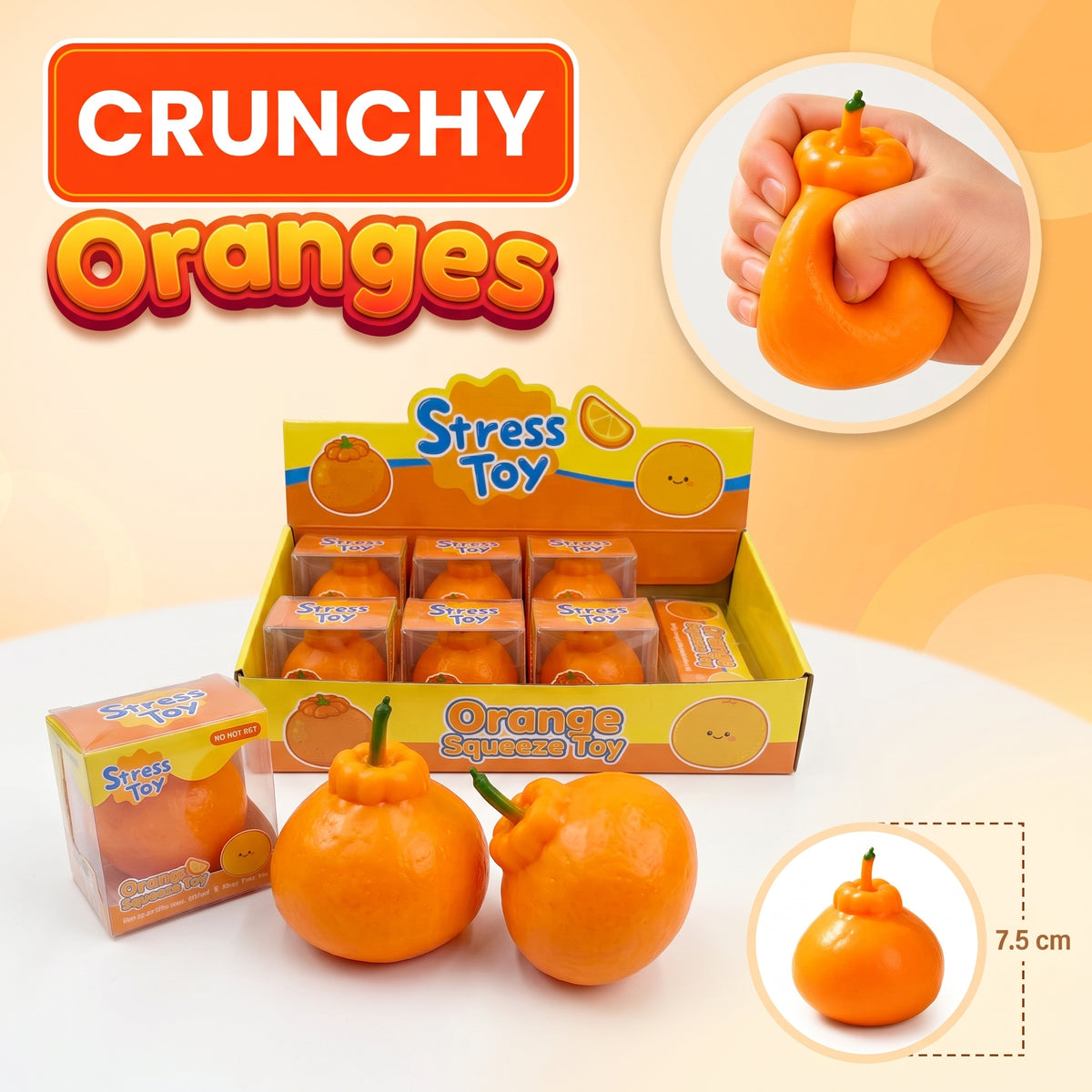 Squishy Toy - Crunchy Orange