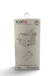 Combo Charger - ICON Q (65W Super Fast Charging Adapter (USB + Type - C) w/ Type-C to Type-C Cable 3ft / 1m