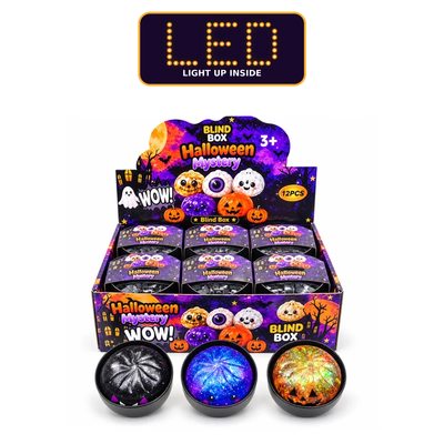 Squishy Toy - Halloween Shiny Glitter Dumpling w/ Jelly Beans Inside "LIGHT UP"