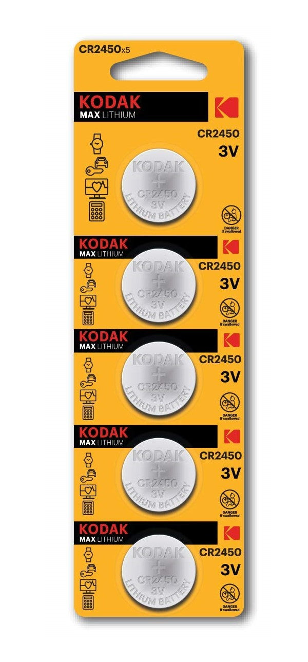 Kodak - Lithium Battery CR-2450 (5 Batteries Card)