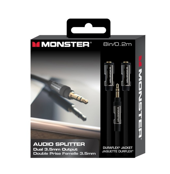 Monster Audio Splitter Dual 3.5mm Output Jacks