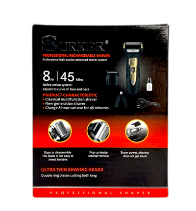 SURKER Professional Rechargeable Shaver 3 IN 1 (SK-656)