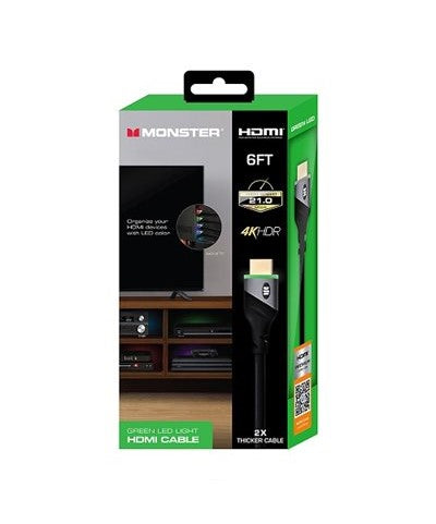 Monster Green LED Light HDMI Cable- 6FT