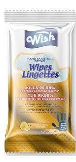 Wish Hand Sanitizing Wipes Bag 40 ct. - Lemon