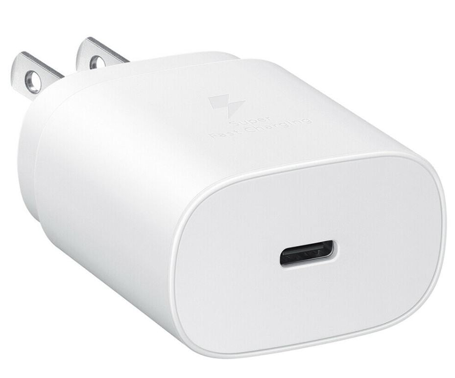 Combo Chargers - 2 in 1 Type-C 25W Super Fast Charging Adapter w/ Type-C to Type-C Cable 3ft / 1m (White Box)