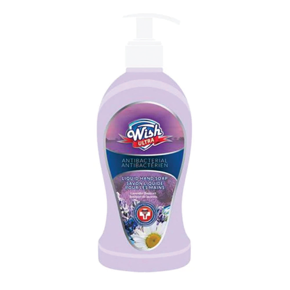 Wish Ultra Antibacterial Liquid Hand Soap (13.5 OZ / 400 ML) (140 Cases = 1680 ct. per Pallet)) (Unit Price- $0.50) - Lavender