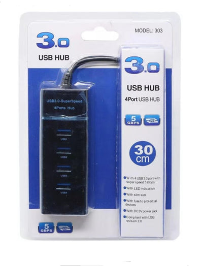 3.0 USB Hub 30cm - 4 Ports (Model - 303)