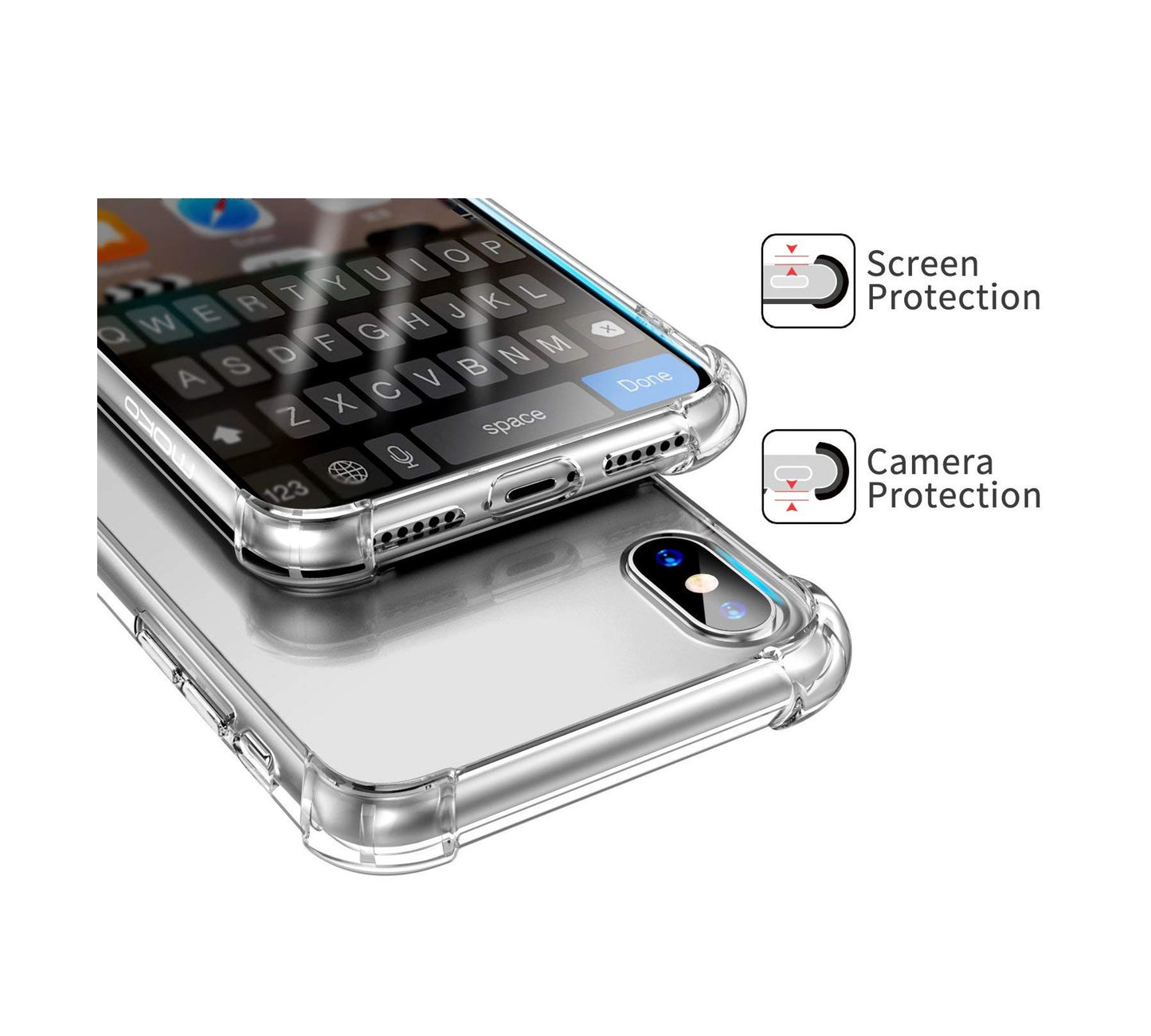 Clear TPU Phone Case (For iPhone XsMax/ XR/ X)