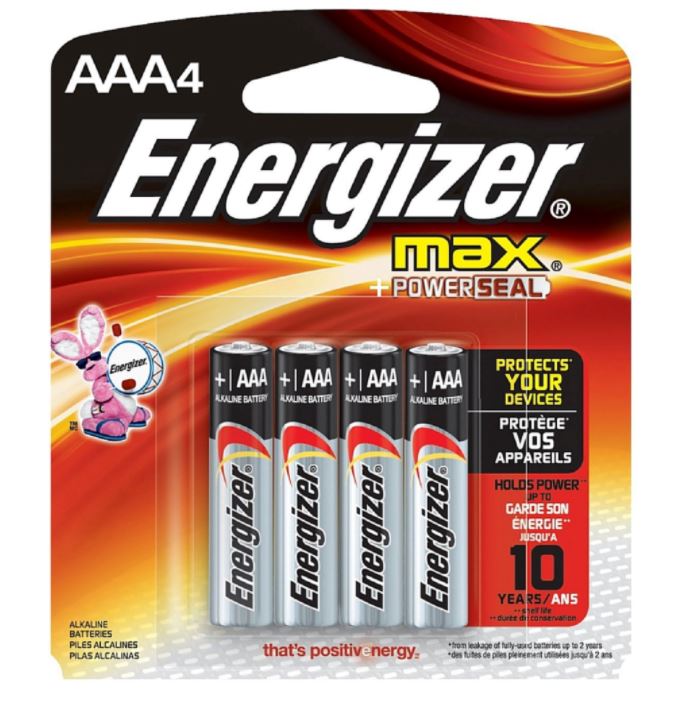 Energizer Alkaline AAA X 4 Battery