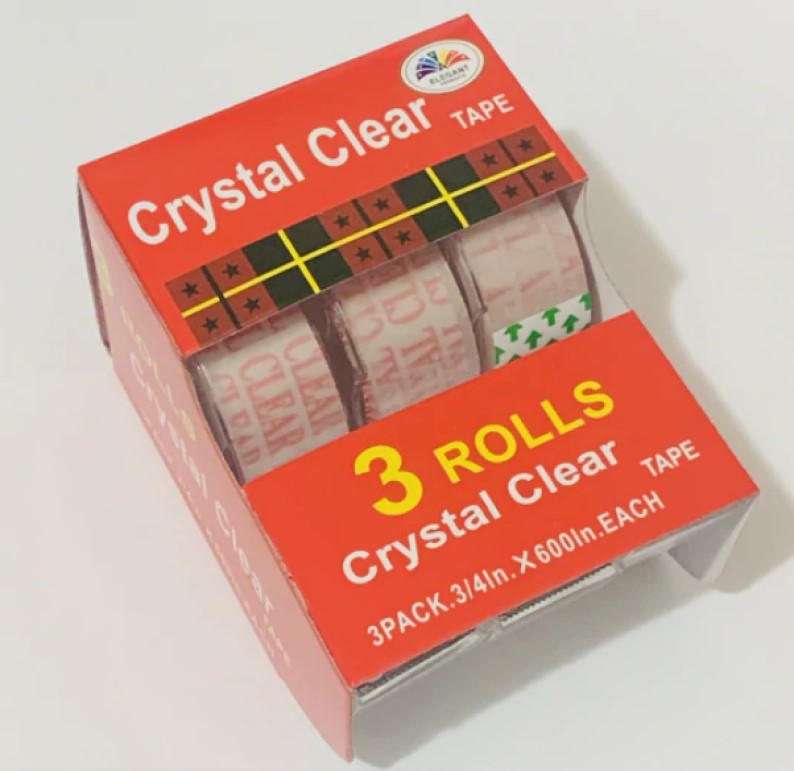Crystal Clear Tape - 3 Rolls