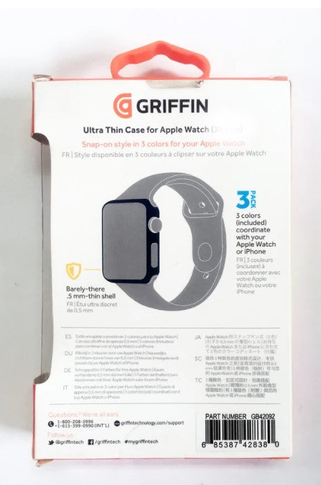 Griffin Ultra Thin Case For Apple Watch 3-Pack (42mm)