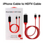 HDTV Cable to iPhone Cable, Plug & Play (2M- Red Package)