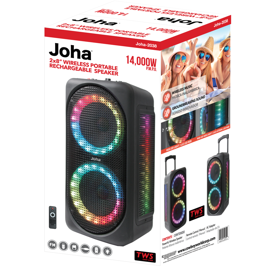 Joha Wireless Speaker (JOHA-2038) [14000 W. PMPO]