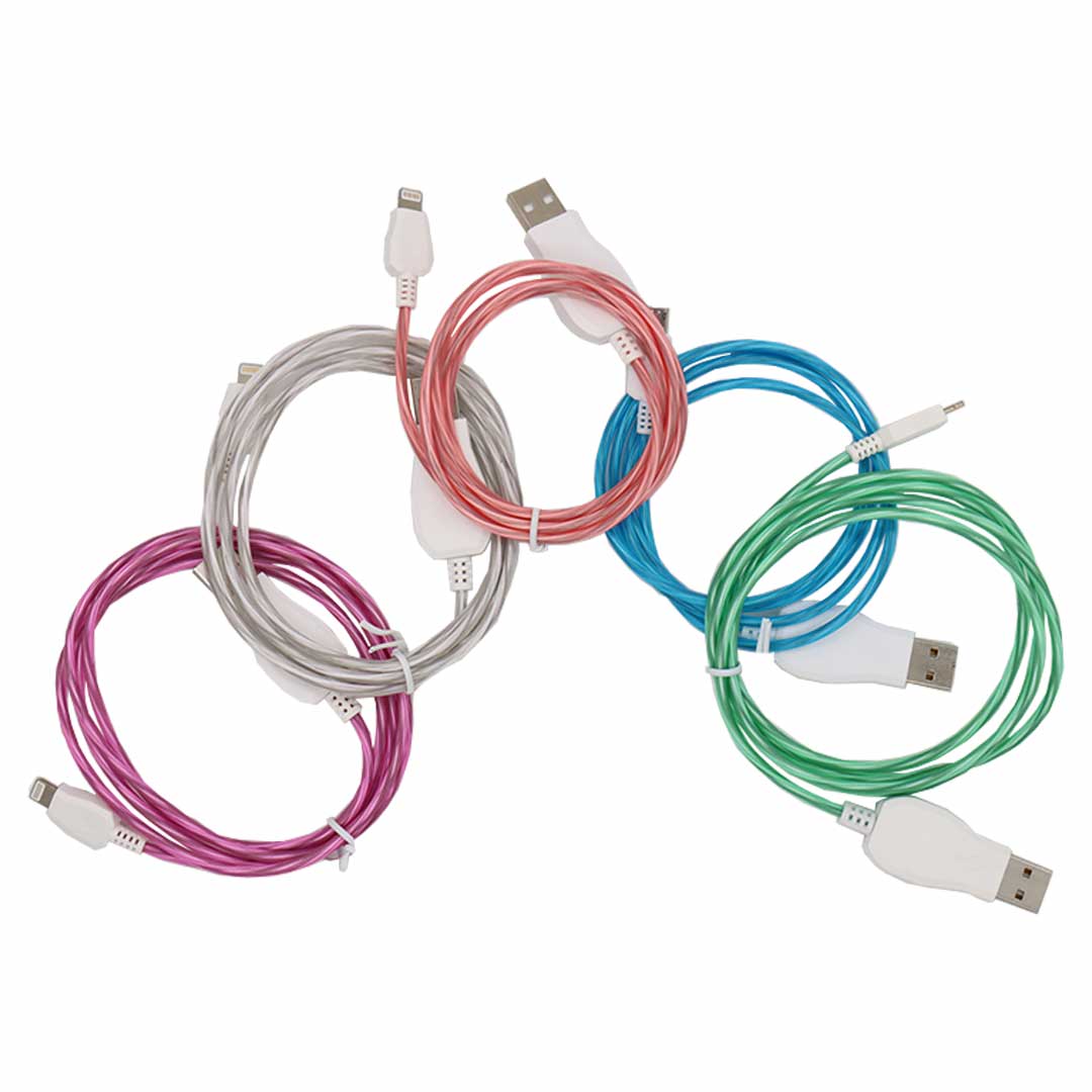 LED Light up USB to iPhone Cable- 3ft