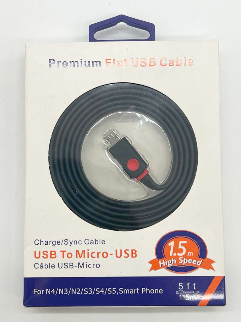 Micro USB Cable- Premium Flat USB Cable