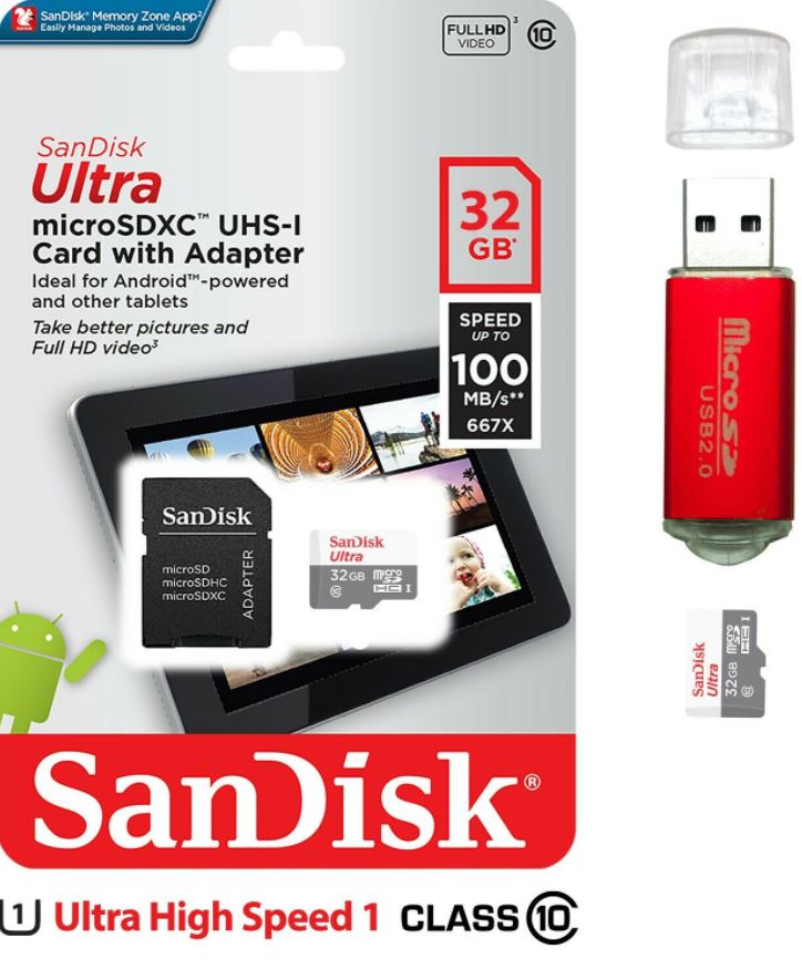 SanDisk Ultra Micro SD Card (16GB/ 32GB/ 64GB/ 128GB)
