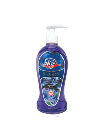 Wish Ultra Antibacterial Liquid Hand Soap (13.5 OZ / 400 ML) (140 Cases = 1680 ct. per Pallet)) (Unit Price- $0.50) - Blueberry