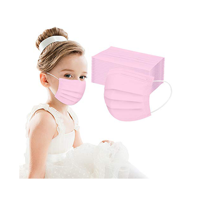 Kids Pink Mask - 50pcs / Box (Individually Wrapped)