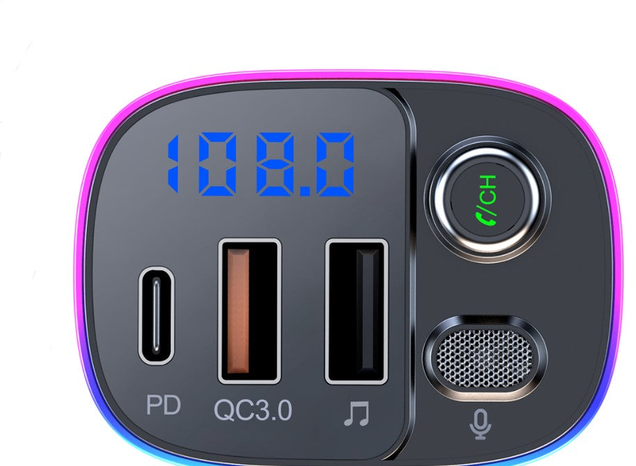 66W Car Phone Charging Adapter Car Mp3 Player Bluetooth FM