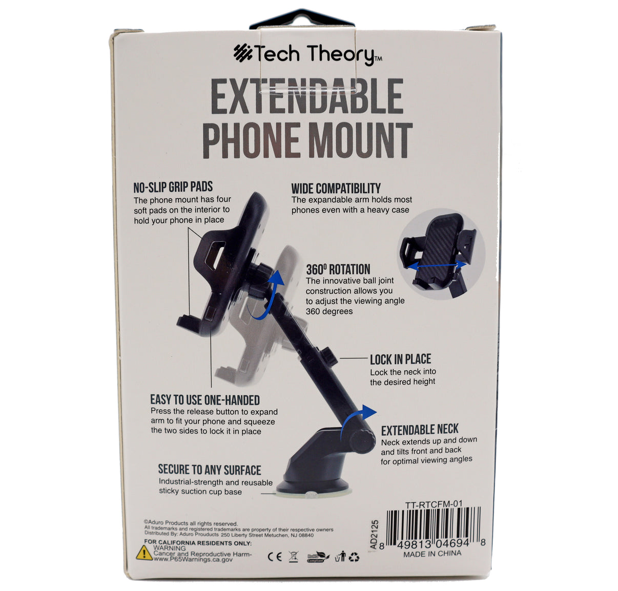 Tech Theory Extendable Phone Mount (TTRTCFM01) Cowboy World