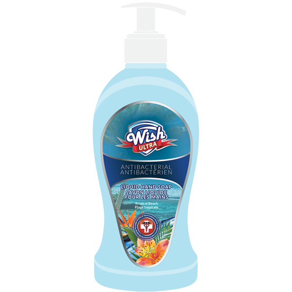 Wish Ultra Antibacterial Liquid Hand Soap (13.5 OZ / 400 ML) (140 Cases = 1680 ct. per Pallet) (Unit Price- $0.50) - Tropical