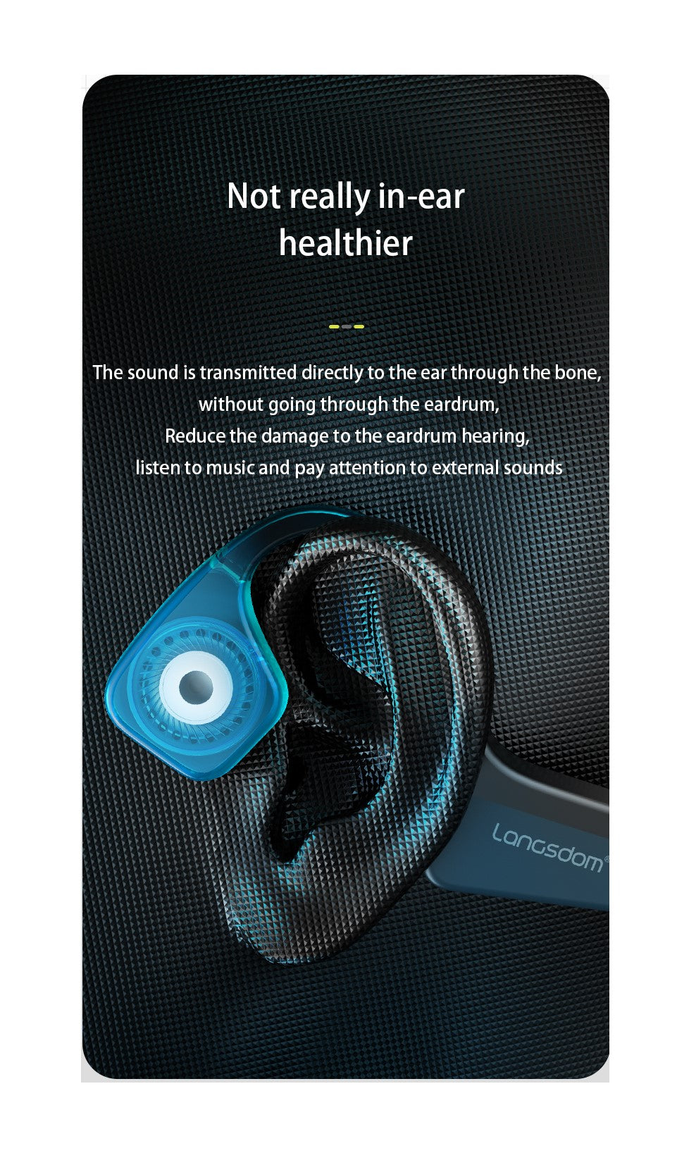 Bone Conduction Headphones - Langsdom (BS17)