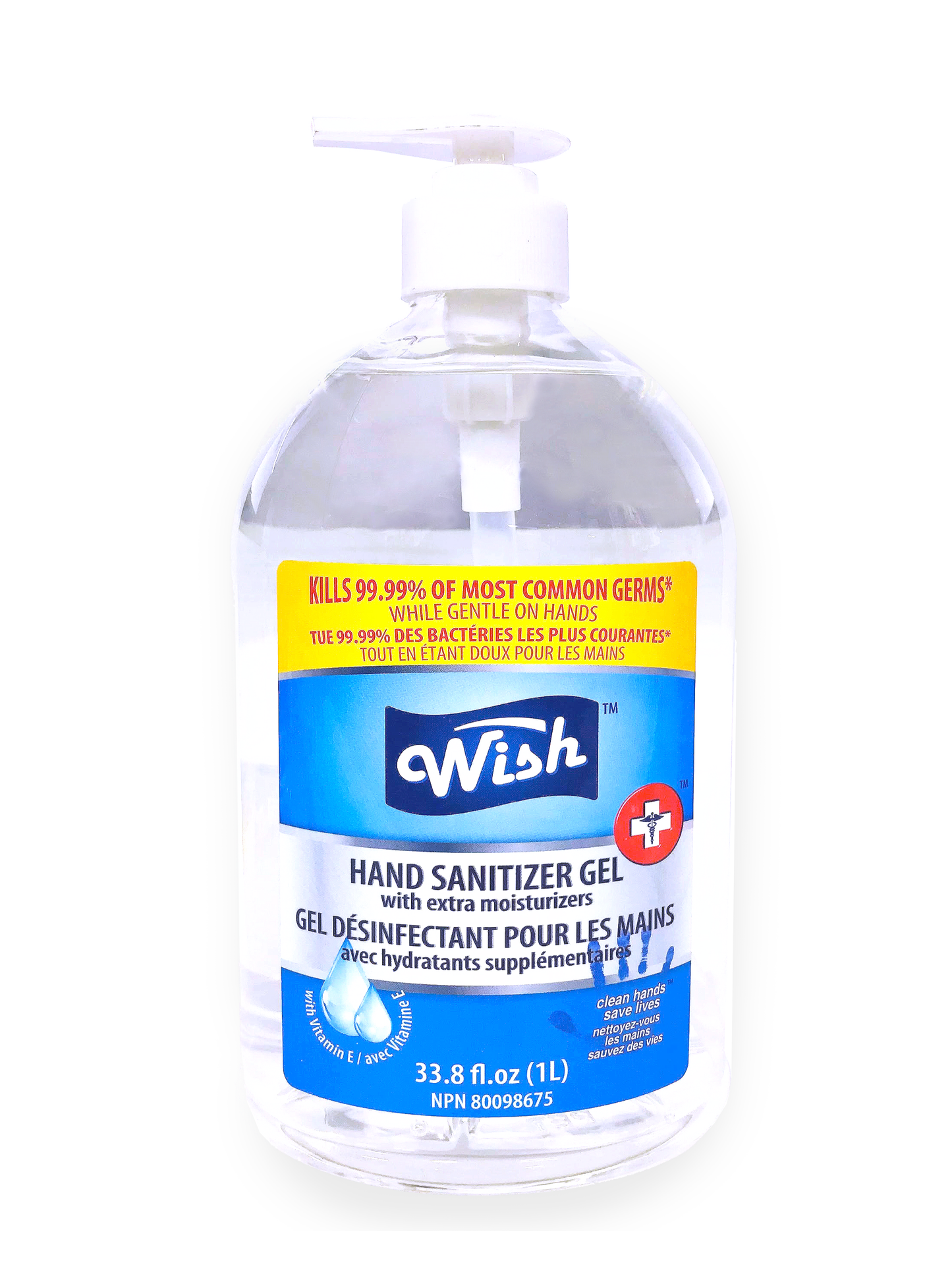 Wish Hand Sanitizer with Pump (33.8 oz.) (8 pcs/ case) (Unit Price - $2)
