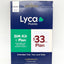 Sim Kit + Plan - Lyca Mobile $33 plan (Prepaid)