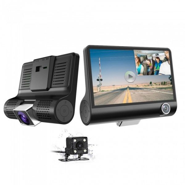 VIDEO CARDVR - 4 inch LCD HD DVR with Rear View Camera Black