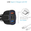 Qualcomm Car Charging Adapter 35W- 2port USB & 1port Type-C (7A QC 3.0)