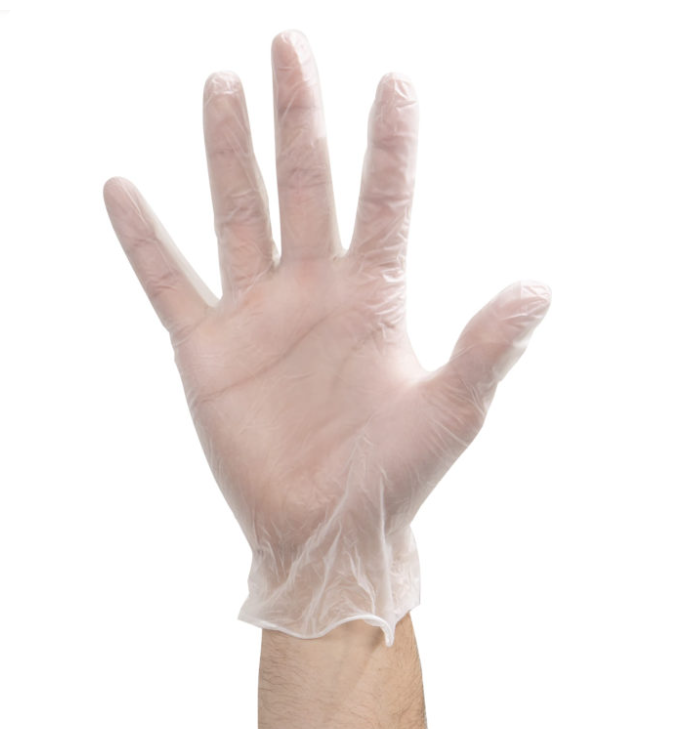 One Safe - Clear Vinyl Disposable Gloves (200 in a pack) (Small)