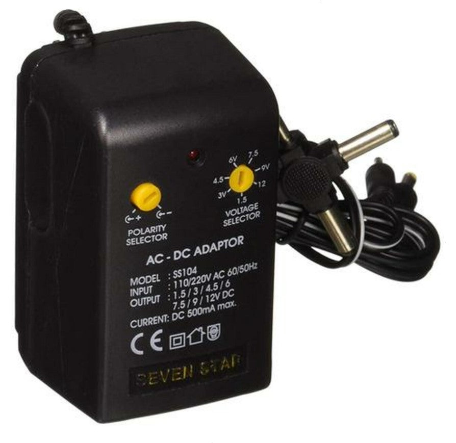 Seven Star Universal AC/DC Adapter 3 Plug (500MA)(SS104)